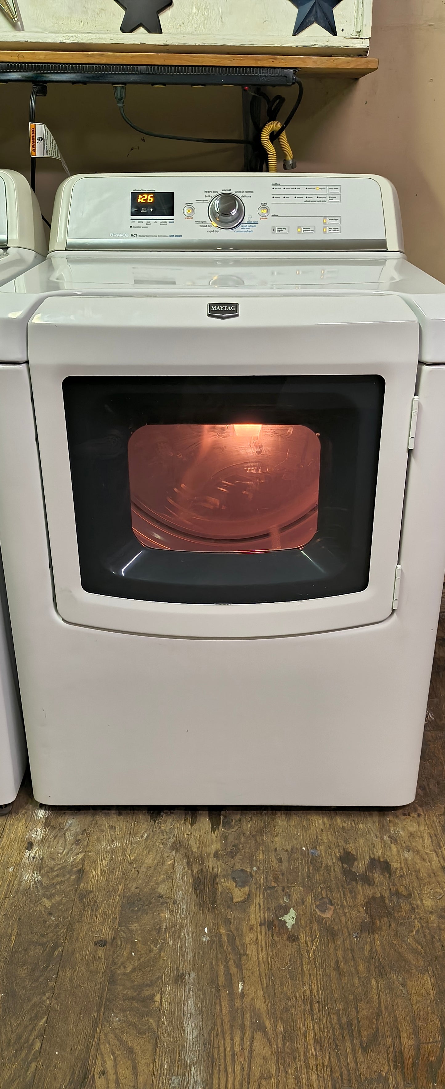 MAYTAG BRAVOS MCT WHITE ELITE TOPLOAD WASHER & ELECTRIC DRYER SET