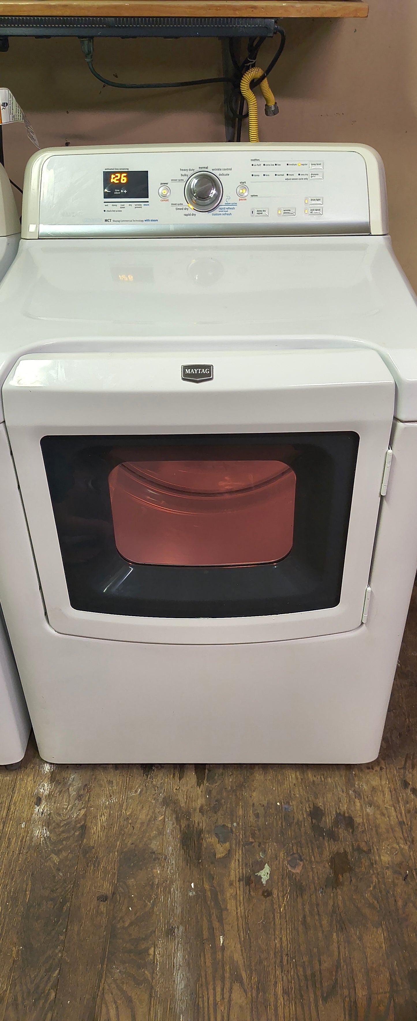 MAYTAG BRAVOS MCT WHITE ELITE TOPLOAD WASHER & ELECTRIC DRYER SET