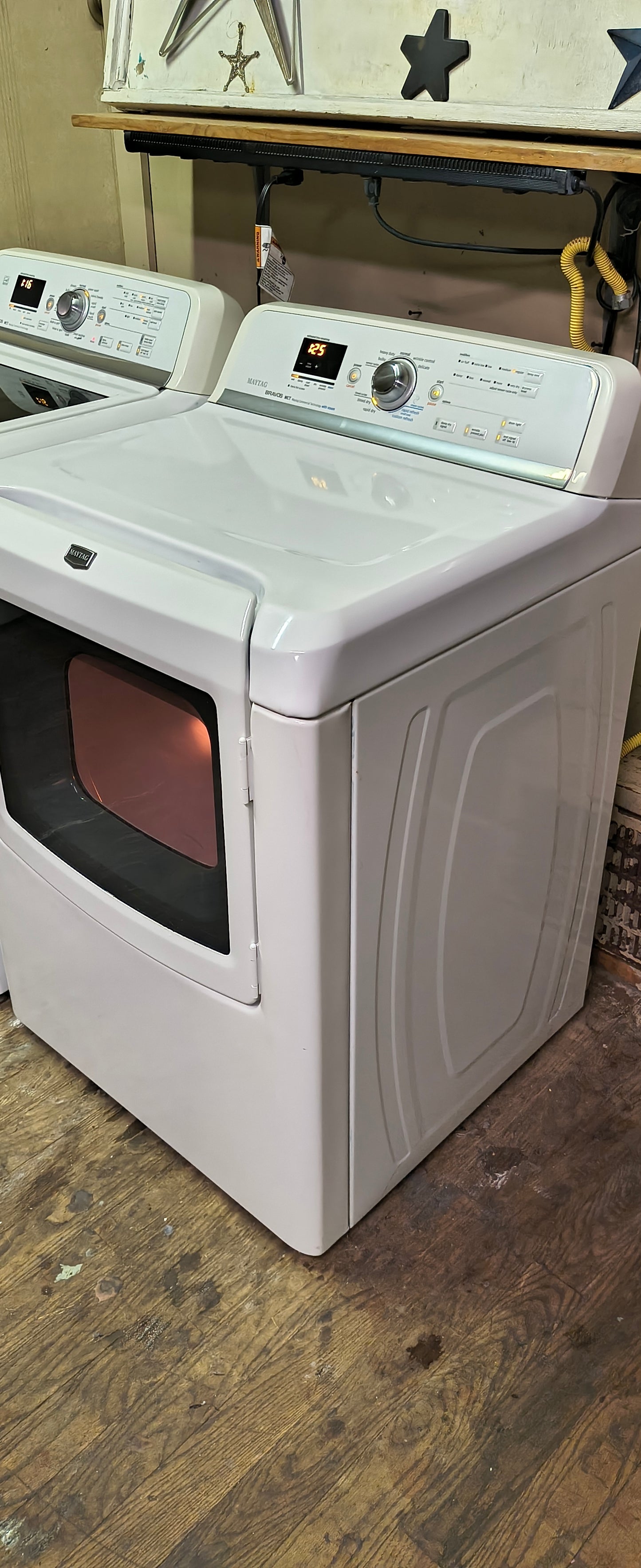 MAYTAG BRAVOS MCT WHITE ELITE TOPLOAD WASHER & ELECTRIC DRYER SET