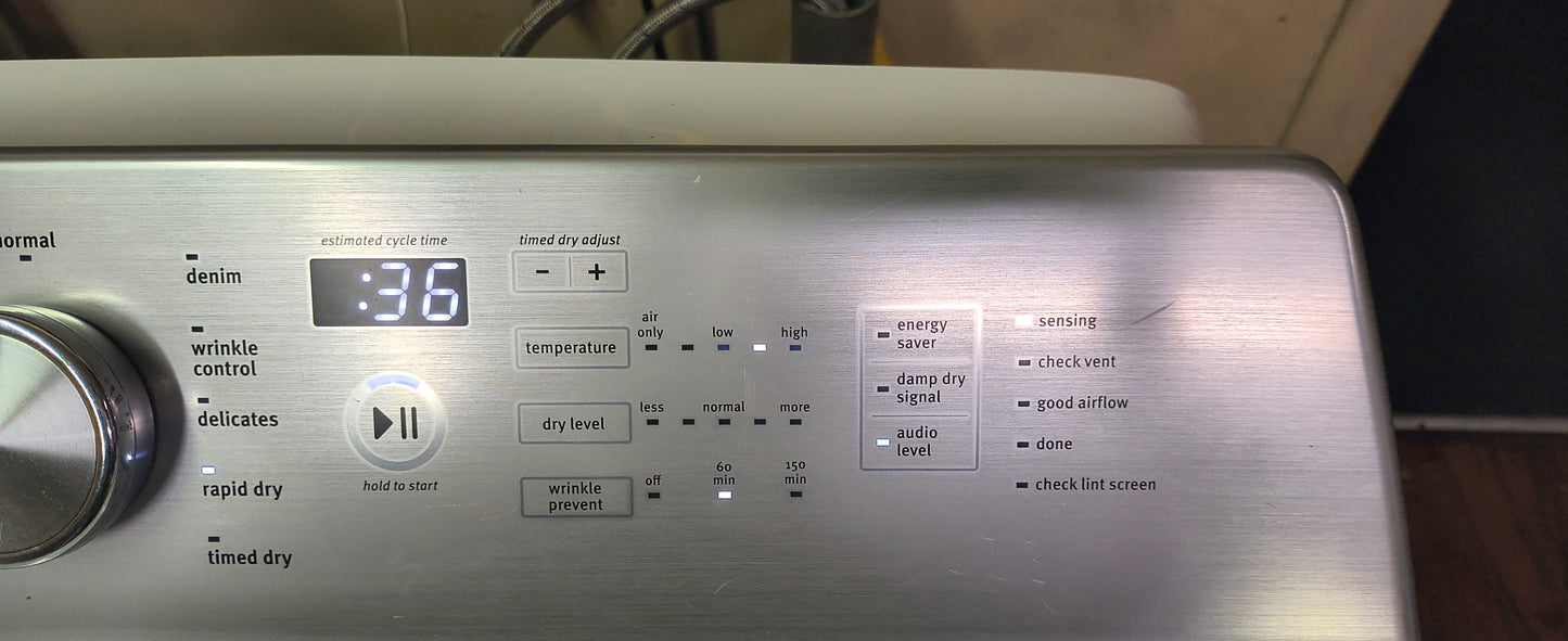 MAYTAG WHITE ELITE TOPLOAD WASHER & ELECTRIC BRAVOS XL DRYER SET