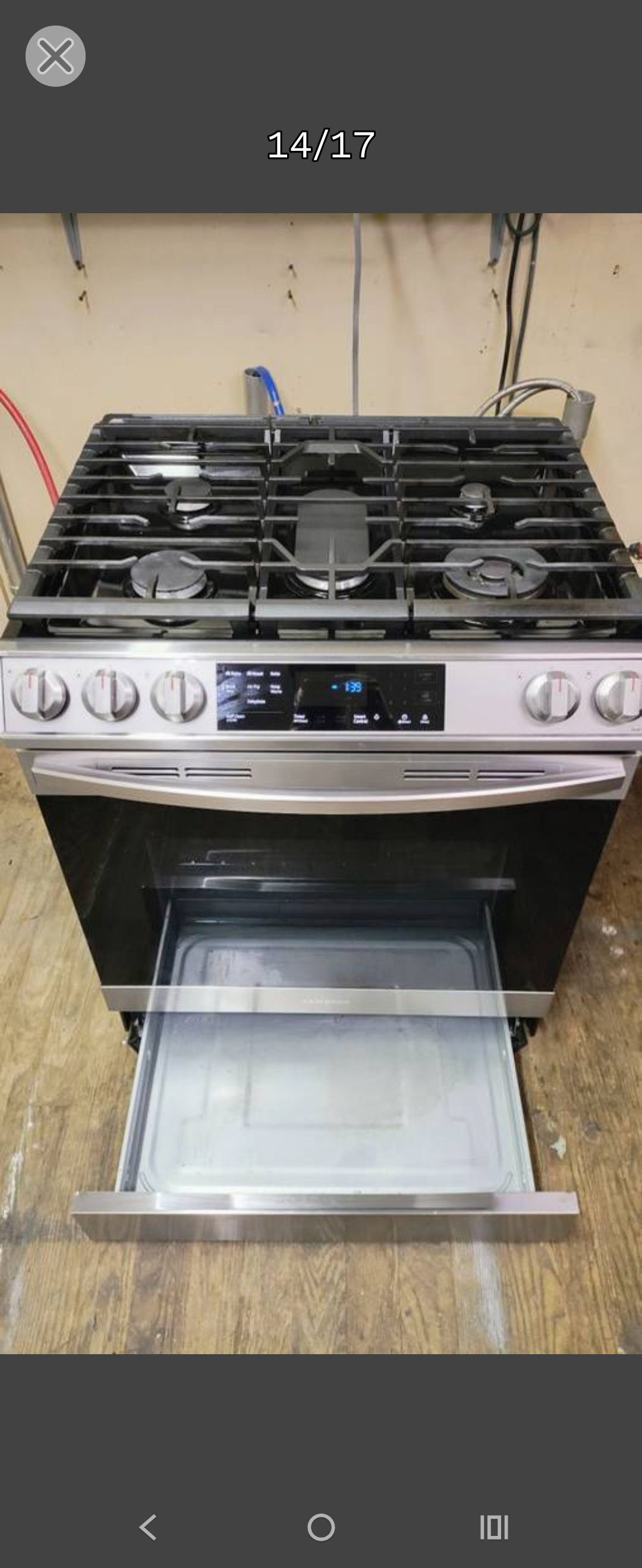 SAMSUNG ELITE SLIDE-IN/DROP-IN 5 BURNER CONVECTION AIR FRY GAS RANGE