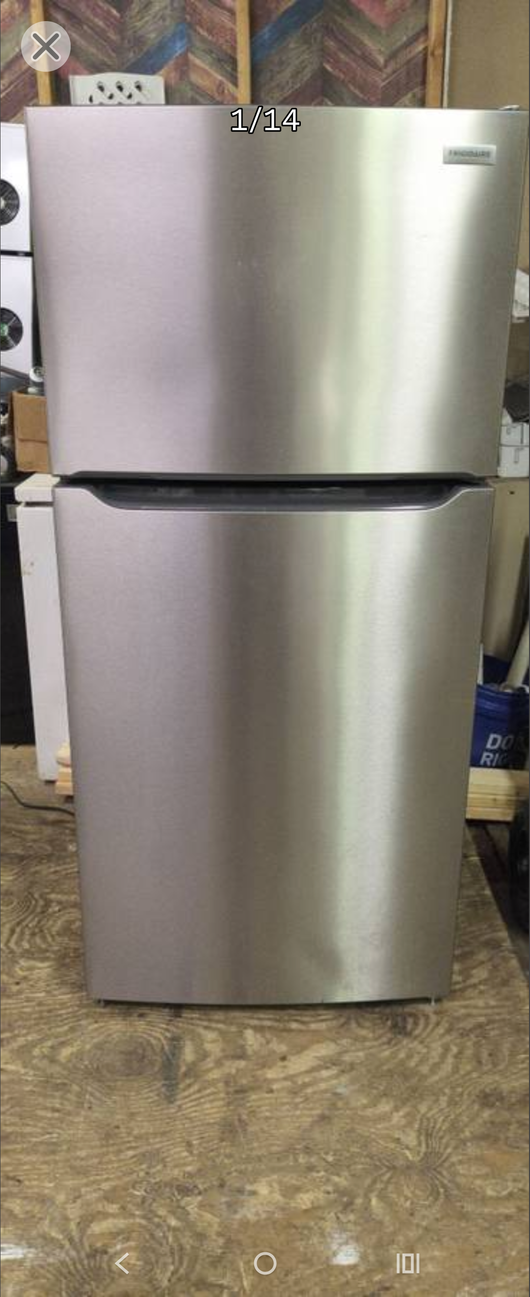 Frigidaire 19 Cu Ft Stainless Refrigerator/ Freezer - NEWER