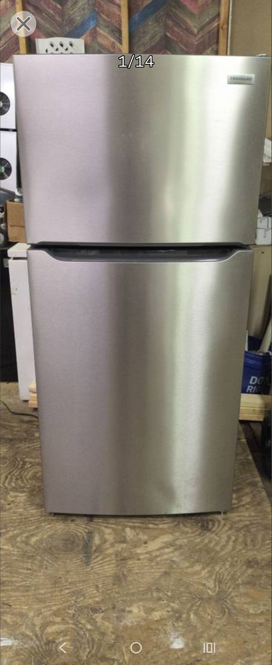 Frigidaire 19 Cu Ft Stainless Refrigerator/ Freezer - NEWER