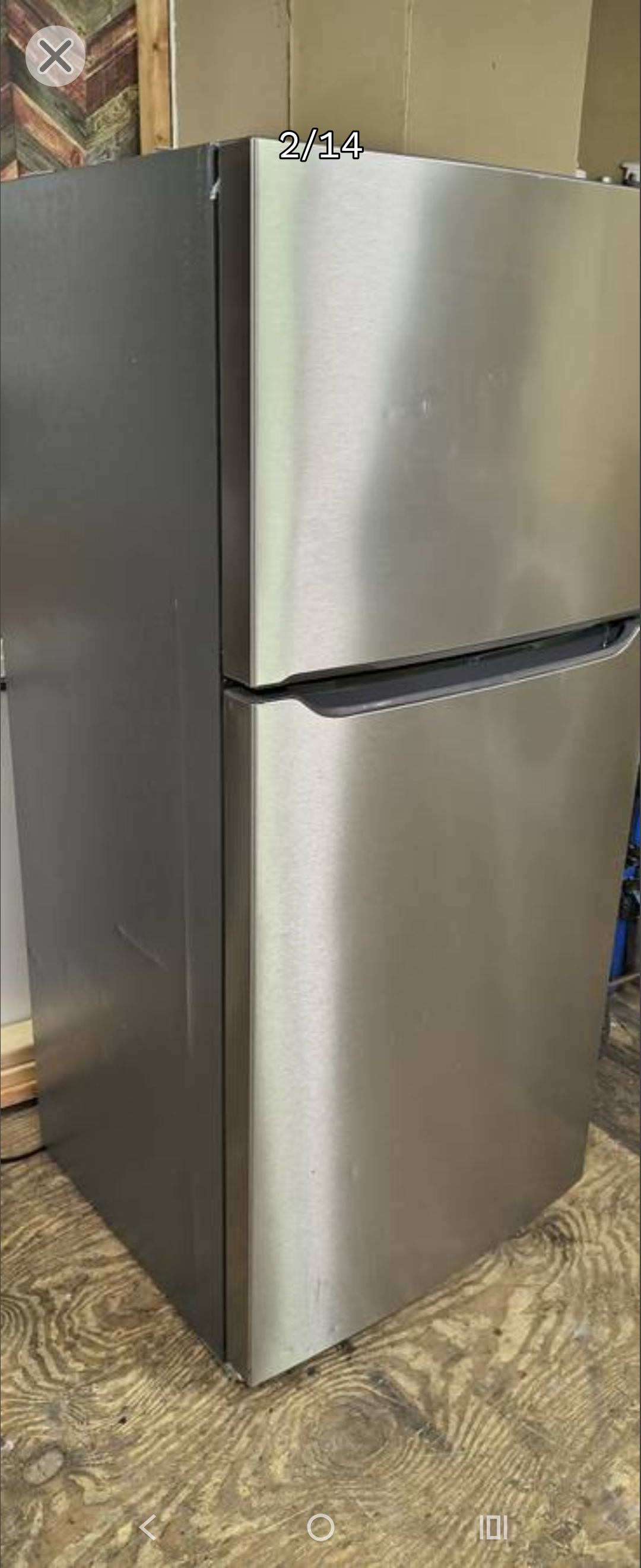 Frigidaire 19 Cu Ft Stainless Refrigerator/ Freezer - NEWER