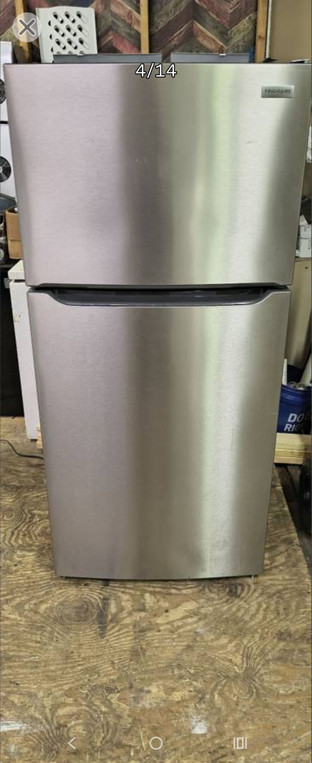 Frigidaire 19 Cu Ft Stainless Refrigerator/ Freezer - NEWER
