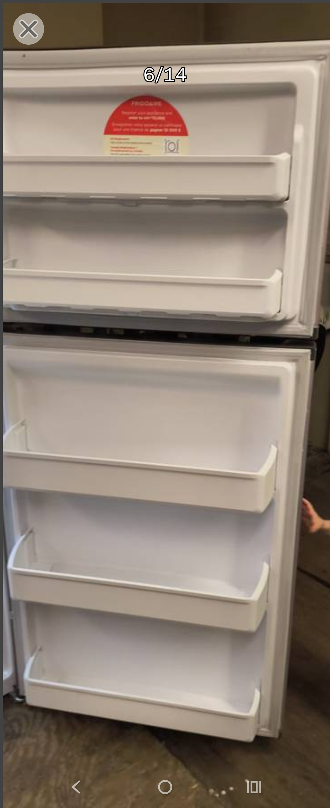 Frigidaire 19 Cu Ft Stainless Refrigerator/ Freezer - NEWER
