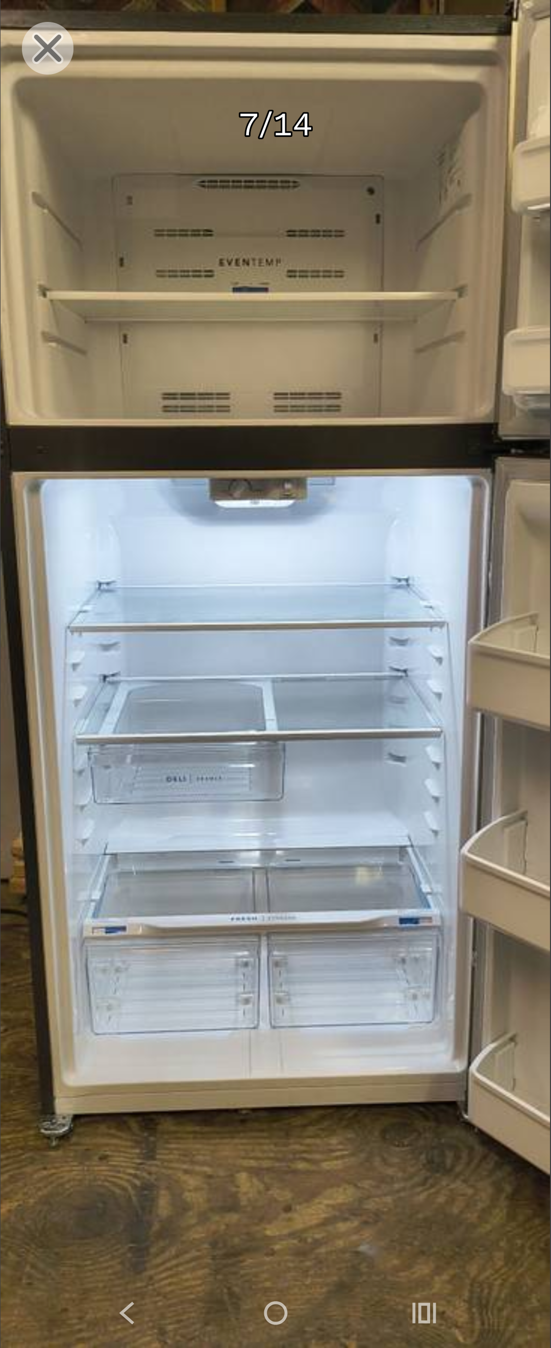 Frigidaire 19 Cu Ft Stainless Refrigerator/ Freezer - NEWER