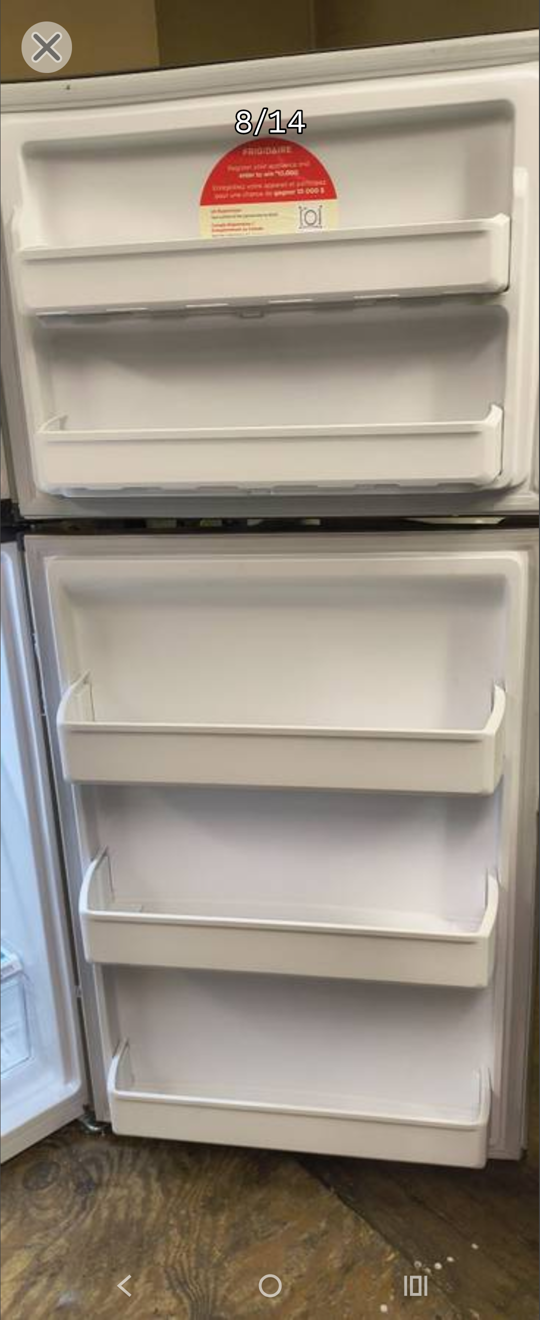 Frigidaire 19 Cu Ft Stainless Refrigerator/ Freezer - NEWER