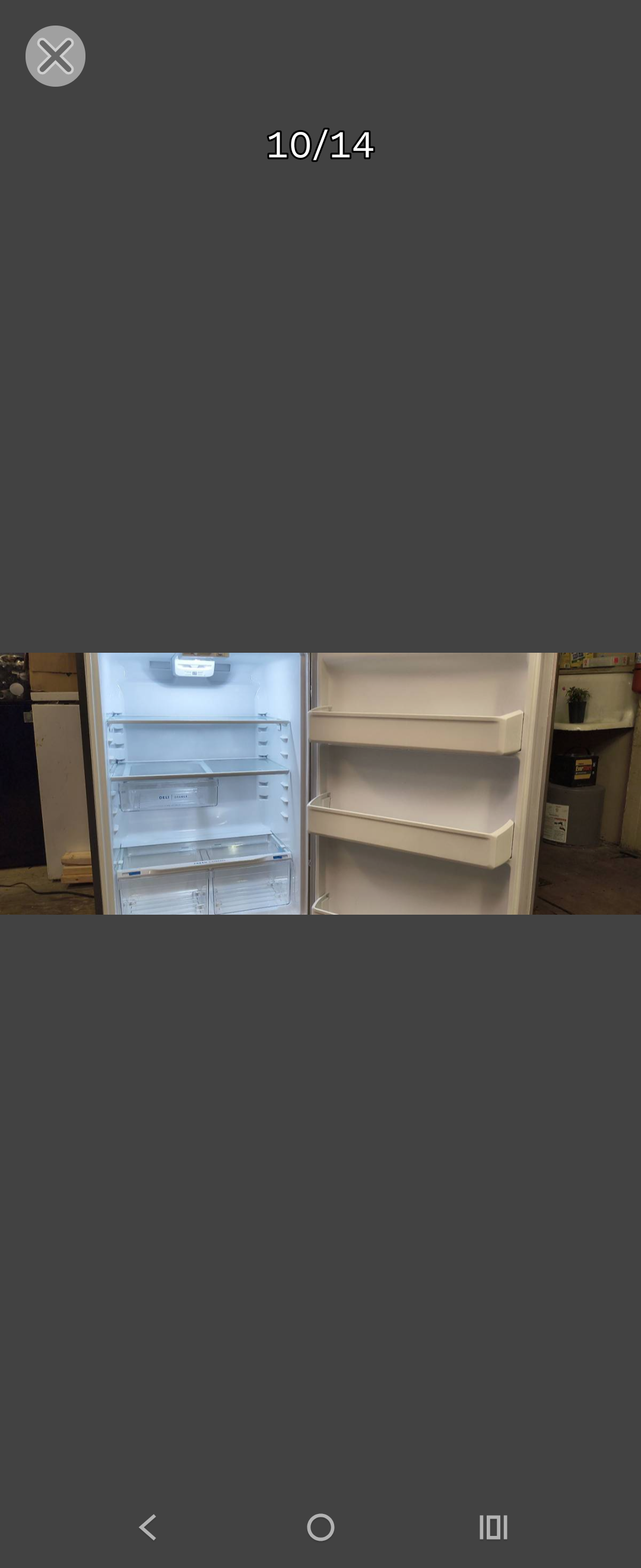 Frigidaire 19 Cu Ft Stainless Refrigerator/ Freezer - NEWER