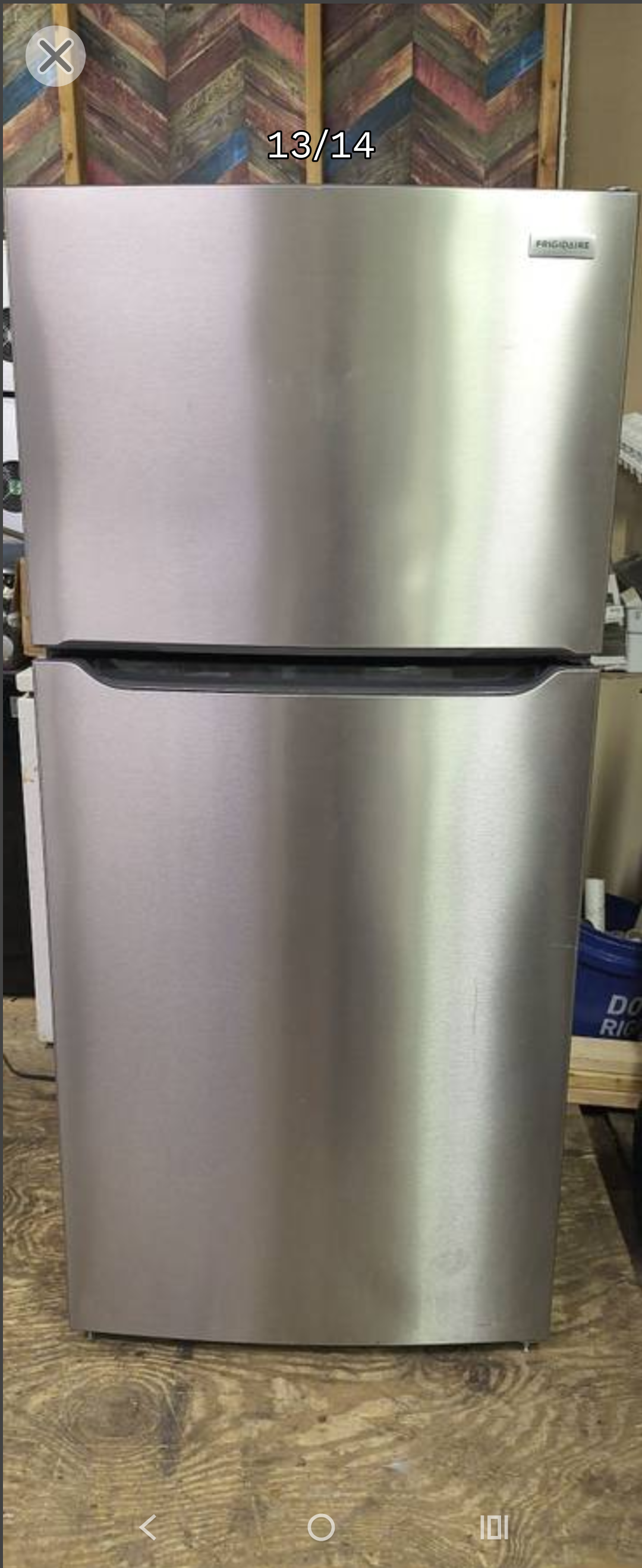 Frigidaire 19 Cu Ft Stainless Refrigerator/ Freezer - NEWER