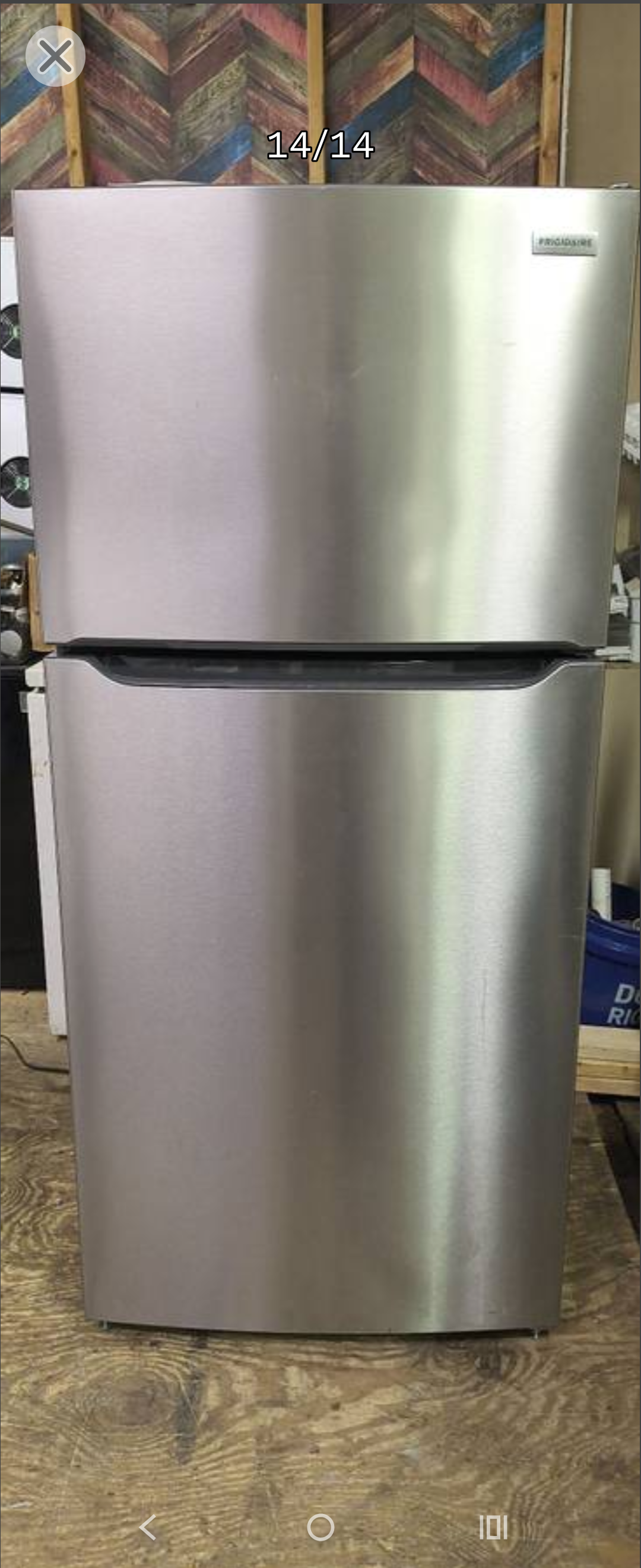 Frigidaire 19 Cu Ft Stainless Refrigerator/ Freezer - NEWER