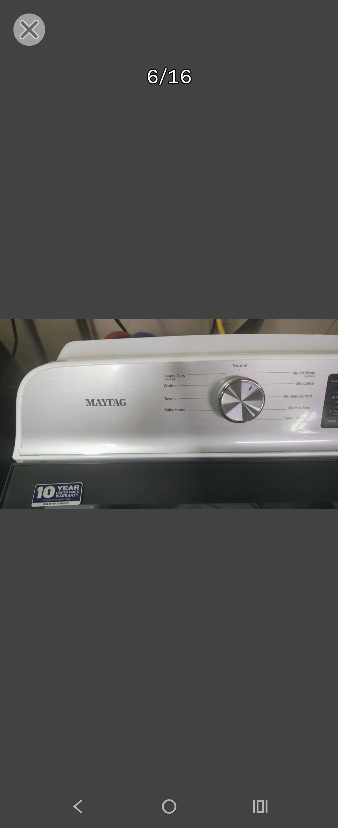 MAYTAG WHITE TOPLOAD WASHER