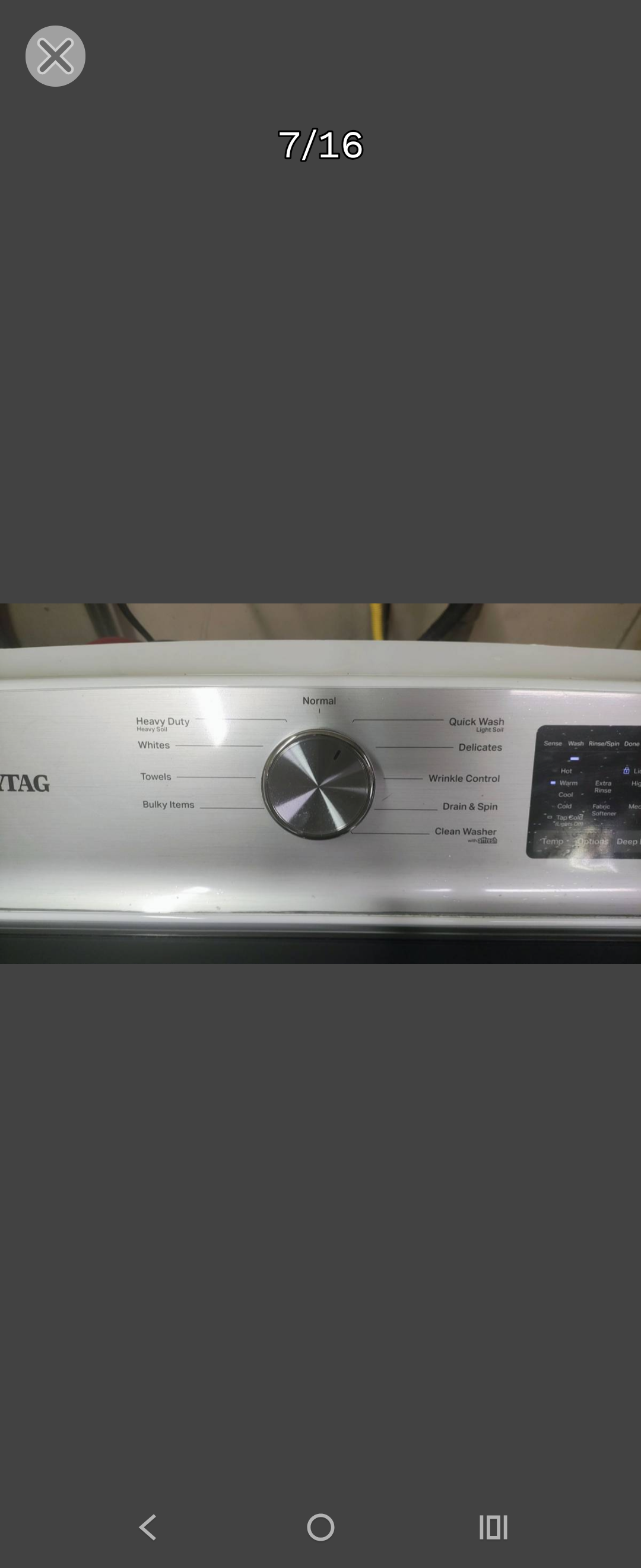 MAYTAG WHITE TOPLOAD WASHER