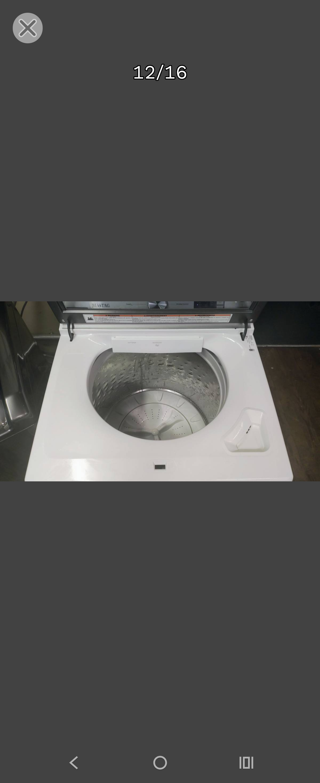 MAYTAG WHITE TOPLOAD WASHER