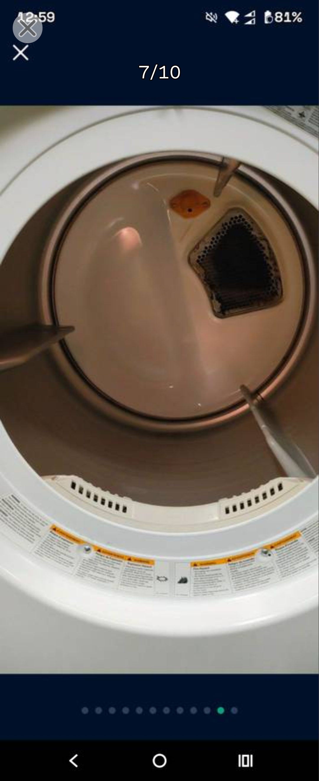 LG Elite White Electric Dryer-DownLoadable Cycle