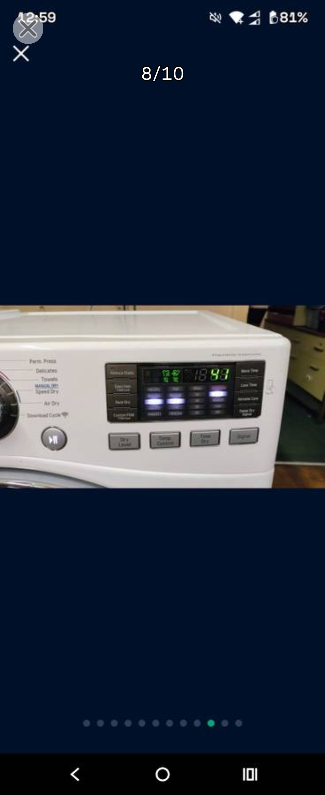 LG Elite White Electric Dryer-DownLoadable Cycle