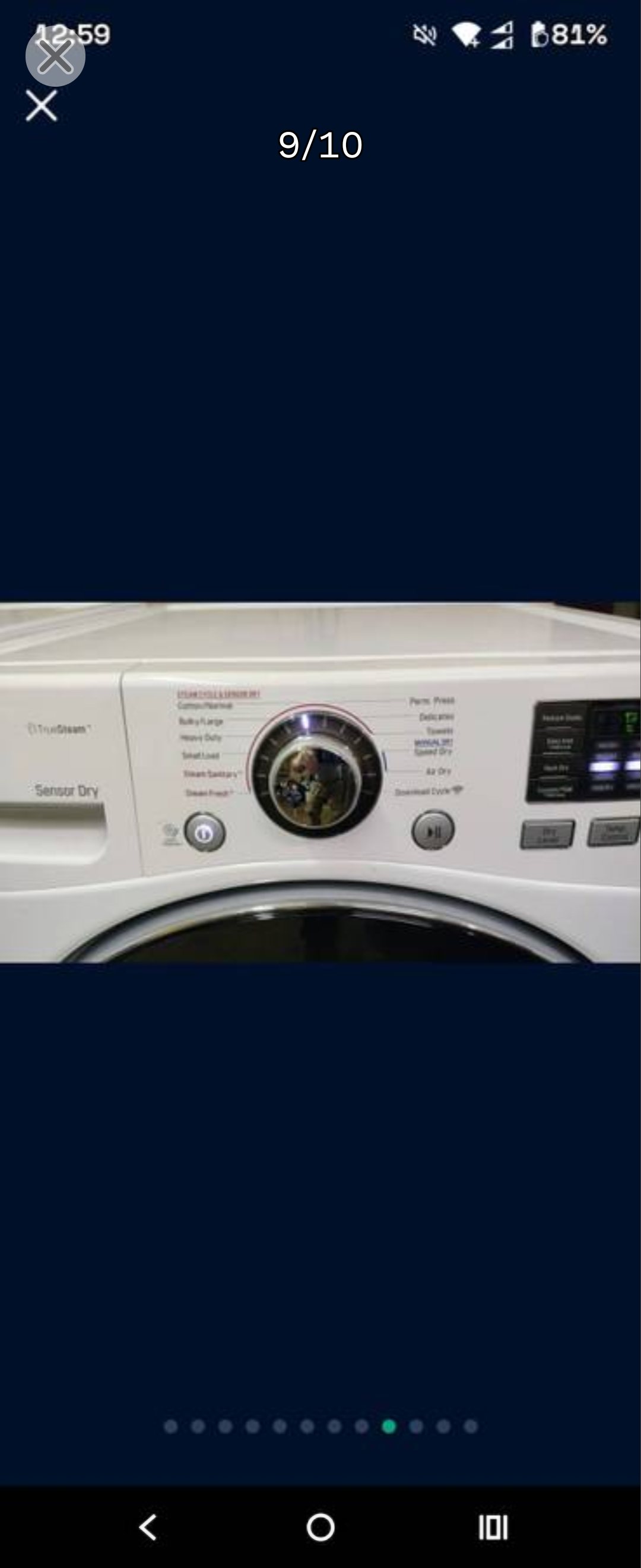 LG Elite White Electric Dryer-DownLoadable Cycle